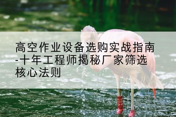 井研剪叉式升降机厂家-高空作业设备选购实战指南-十年工程师揭秘厂家筛选核心法则